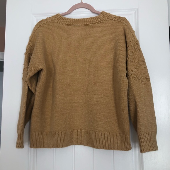 Rylee and Cru sweater. Size Medium, Tan/Gold tone sweater, textured sweater - Picture 2 of 4